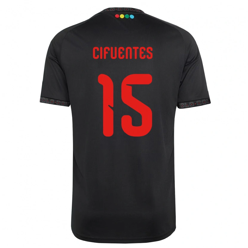 Danxen Kinderen Anaís Cifuentes #15 Zwart Rood Uitshirt Uittenue 2026/27 T-Shirt België