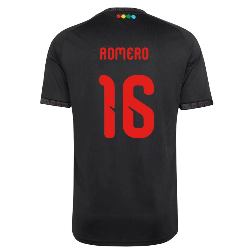 Danxen Kinderen Evanz Romero #16 Zwart Rood Uitshirt Uittenue 2026/27 T-Shirt België