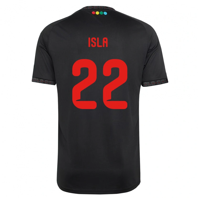 Danxen Kinderen Mauricio Isla #22 Zwart Rood Uitshirt Uittenue 2026/27 T-Shirt België