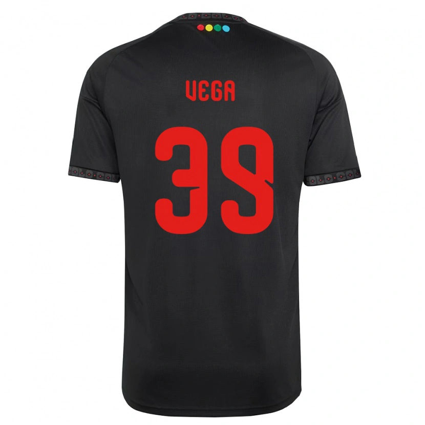 Danxen Kinderen Sebastián Vega #39 Zwart Rood Uitshirt Uittenue 2026/27 T-Shirt België