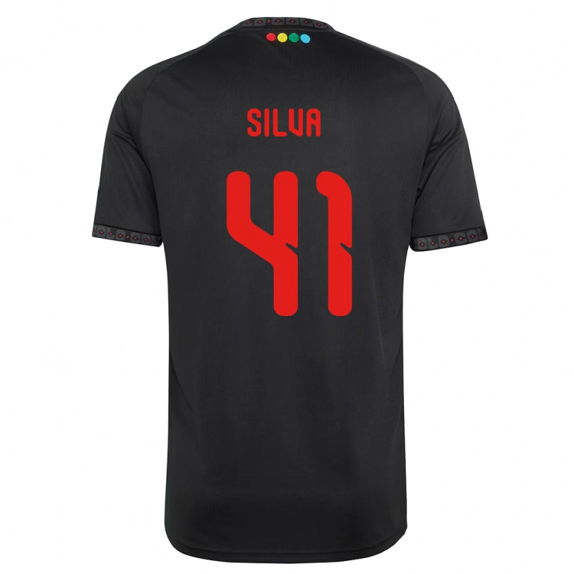 Danxen Kinderen Bastián Silva #41 Zwart Rood Uitshirt Uittenue 2026/27 T-Shirt België