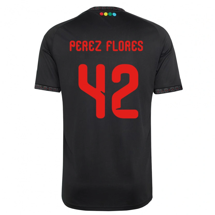 Danxen Kinderen Benjamín Pérez #42 Zwart Rood Uitshirt Uittenue 2026/27 T-Shirt België