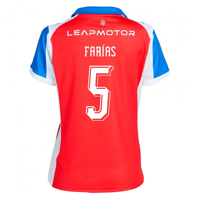 Danxen Kinderen Agustín Farías #5 Rood Blauw Uitshirt Uittenue 2026/27 T-Shirt België