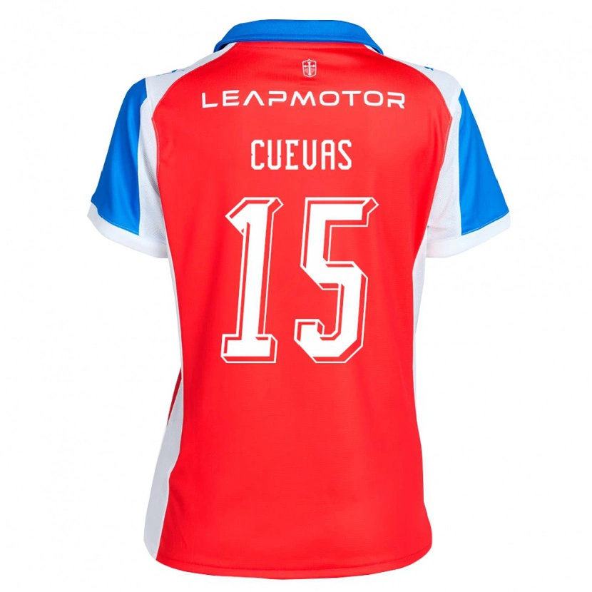 Danxen Kinderen Cristian Cuevas #15 Rood Blauw Uitshirt Uittenue 2026/27 T-Shirt België