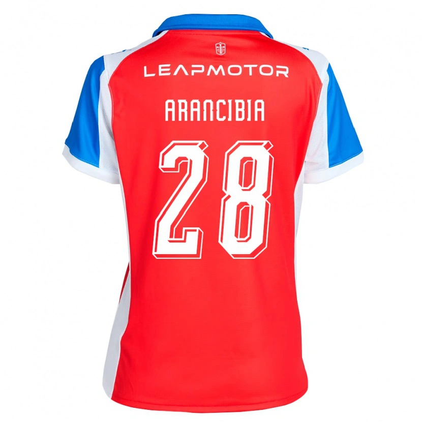 Danxen Kinderen Francisco Arancibia #28 Rood Blauw Uitshirt Uittenue 2026/27 T-Shirt België