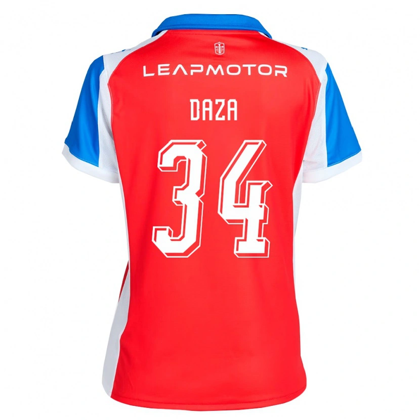 Danxen Kinderen Francisco Daza #34 Rood Blauw Uitshirt Uittenue 2026/27 T-Shirt België