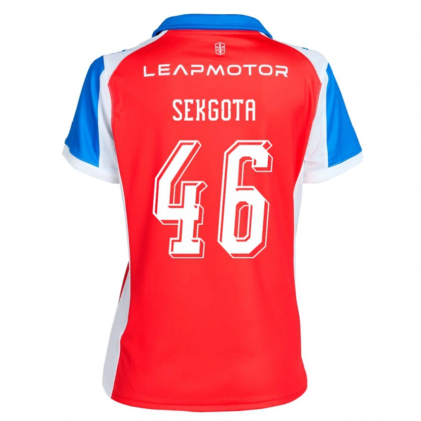 Danxen Kinderen Jeffrey Sekgota #46 Rood Blauw Uitshirt Uittenue 2026/27 T-Shirt België