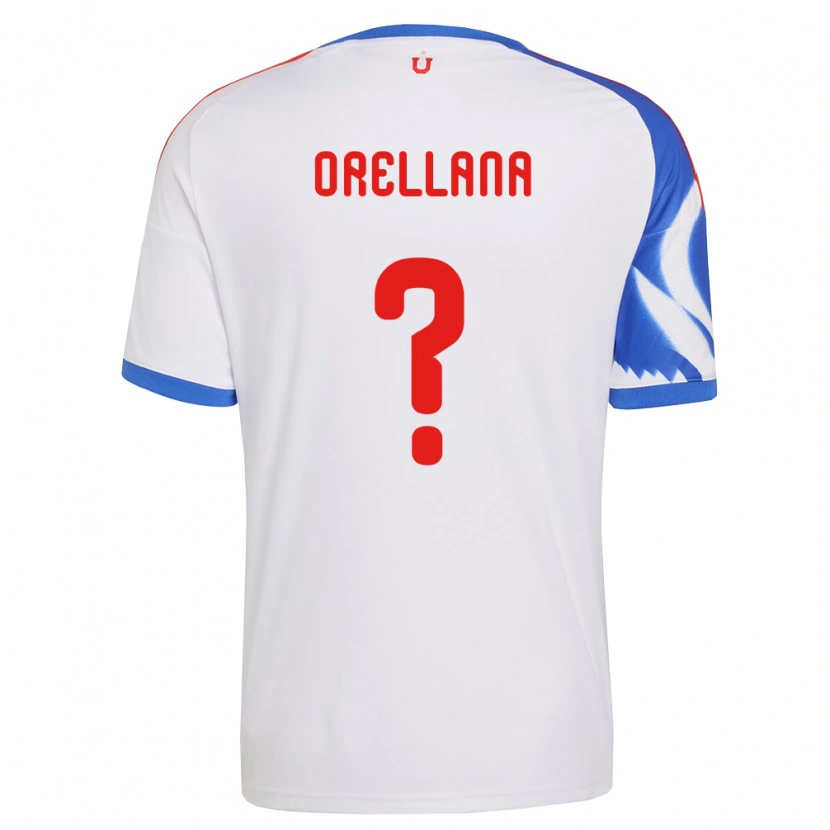 Danxen Kinderen Bastián Orellana #0 Wit Marineblauw Uitshirt Uittenue 2026/27 T-Shirt België