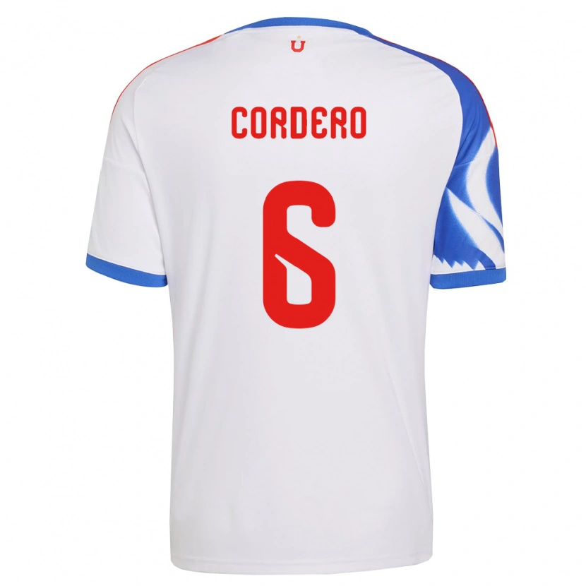 Danxen Kinderen Renato Cordero #6 Wit Marineblauw Uitshirt Uittenue 2026/27 T-Shirt België