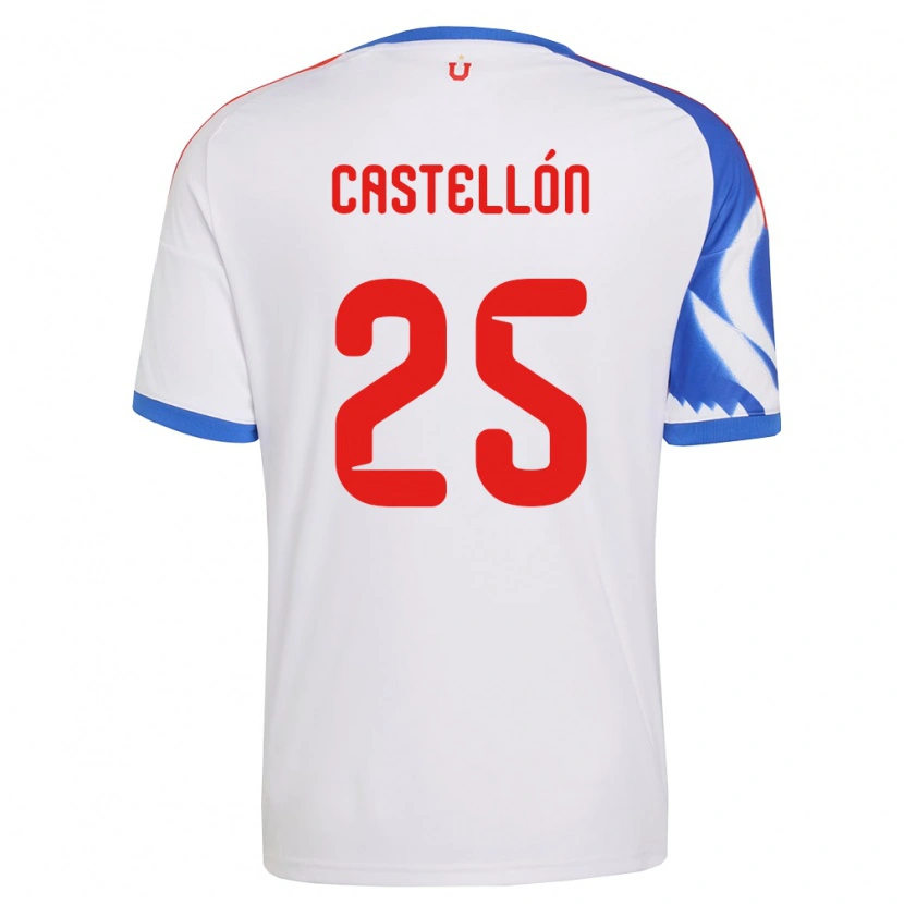 Danxen Kinderen Gabriel Castellón #25 Wit Marineblauw Uitshirt Uittenue 2026/27 T-Shirt België