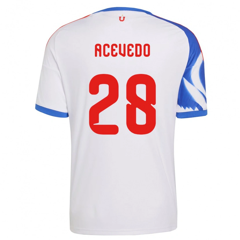 Danxen Kinderen Florencia Acevedo #28 Wit Marineblauw Uitshirt Uittenue 2026/27 T-Shirt België