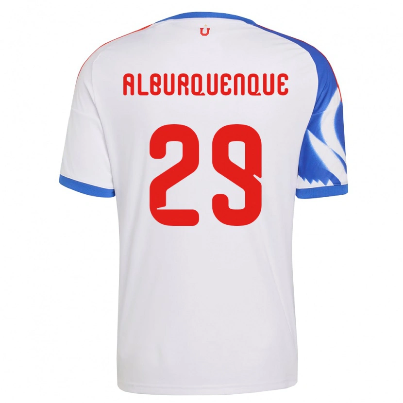 Danxen Kinderen José Alburquenque #29 Wit Marineblauw Uitshirt Uittenue 2026/27 T-Shirt België