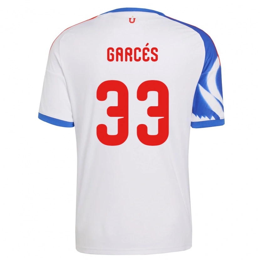 Danxen Kinderen Simón Garcés #33 Wit Marineblauw Uitshirt Uittenue 2026/27 T-Shirt België