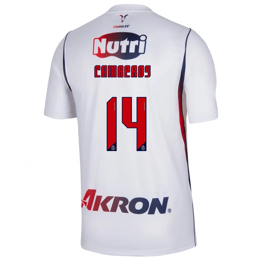 Danxen Kinderen Hugo Camberos #14 Wit Marineblauw Rood Uitshirt Uittenue 2026/27 T-Shirt België
