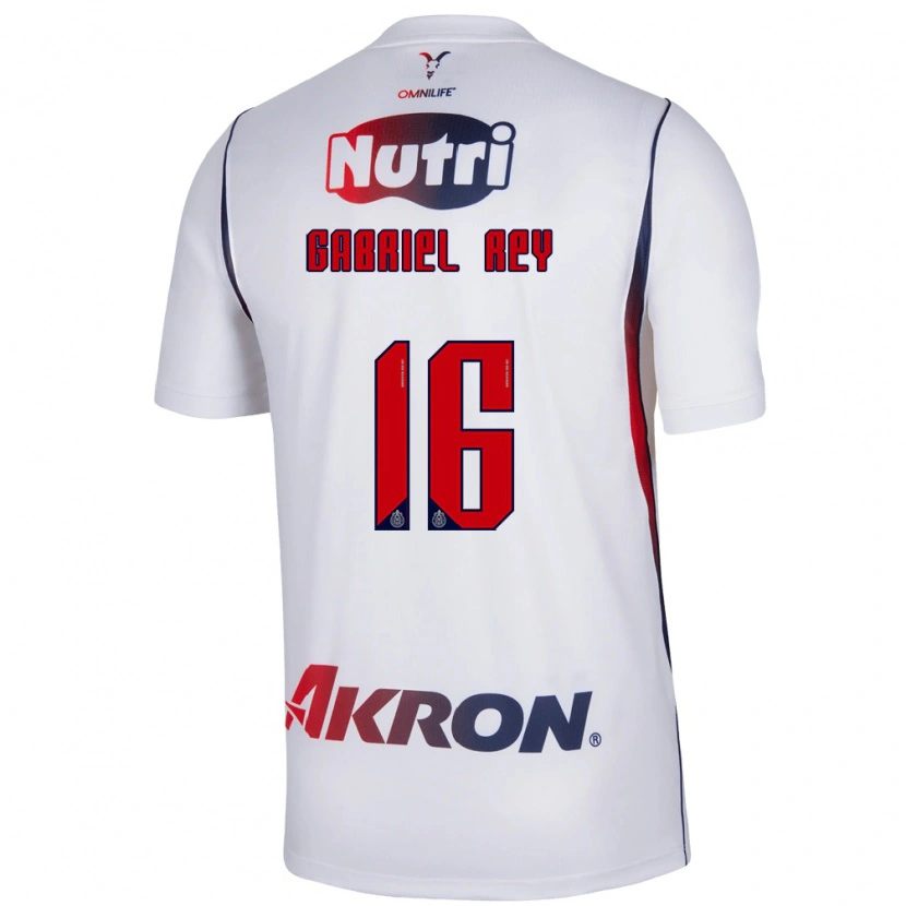 Danxen Kinderen Luis Gabriel Rey #16 Wit Marineblauw Rood Uitshirt Uittenue 2026/27 T-Shirt België