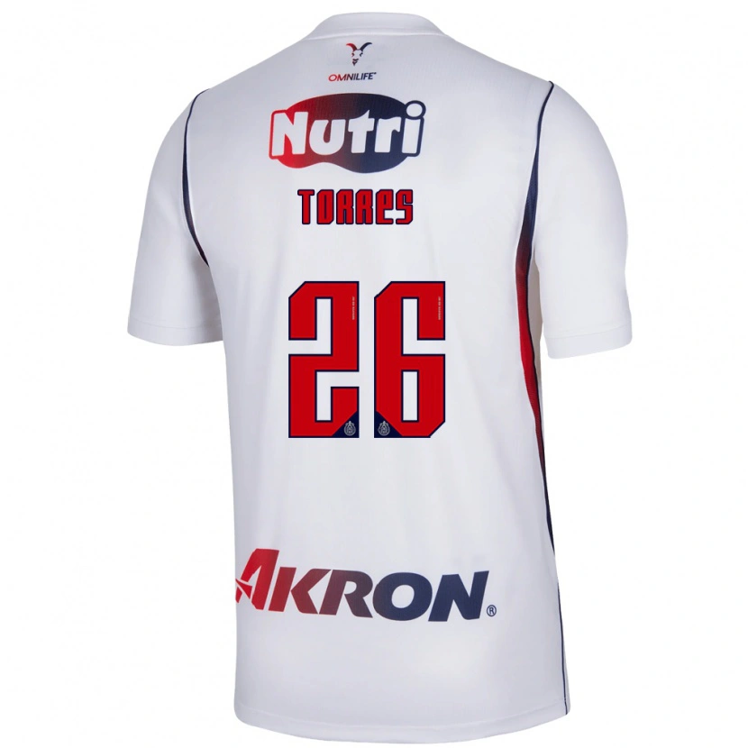 Danxen Kinderen Araceli Torres #26 Wit Marineblauw Rood Uitshirt Uittenue 2026/27 T-Shirt België