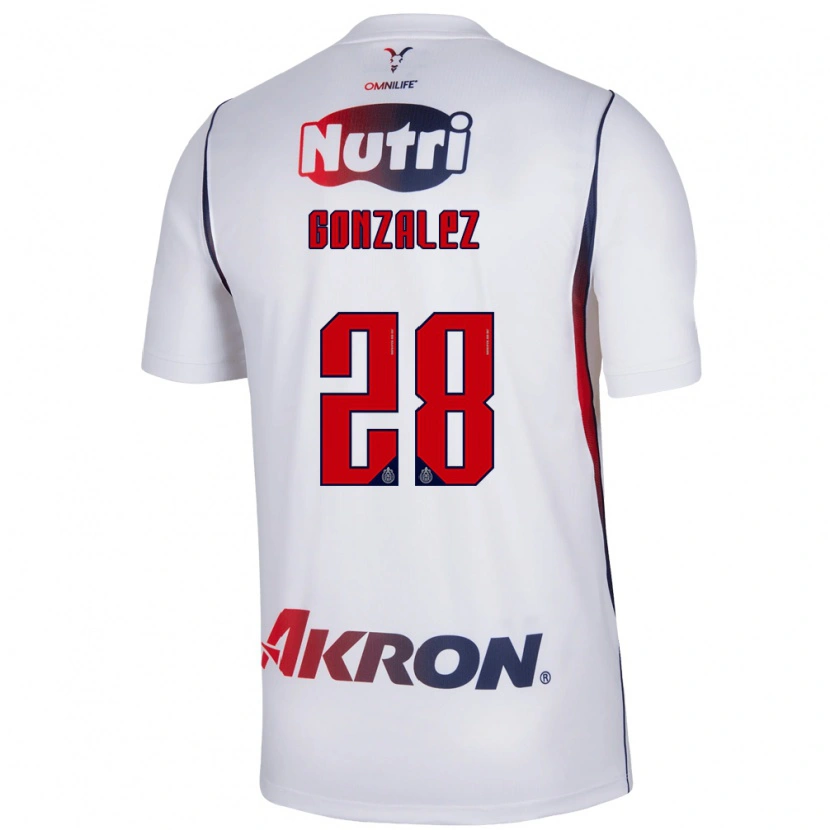 Danxen Kinderen Fernando González #28 Wit Marineblauw Rood Uitshirt Uittenue 2026/27 T-Shirt België