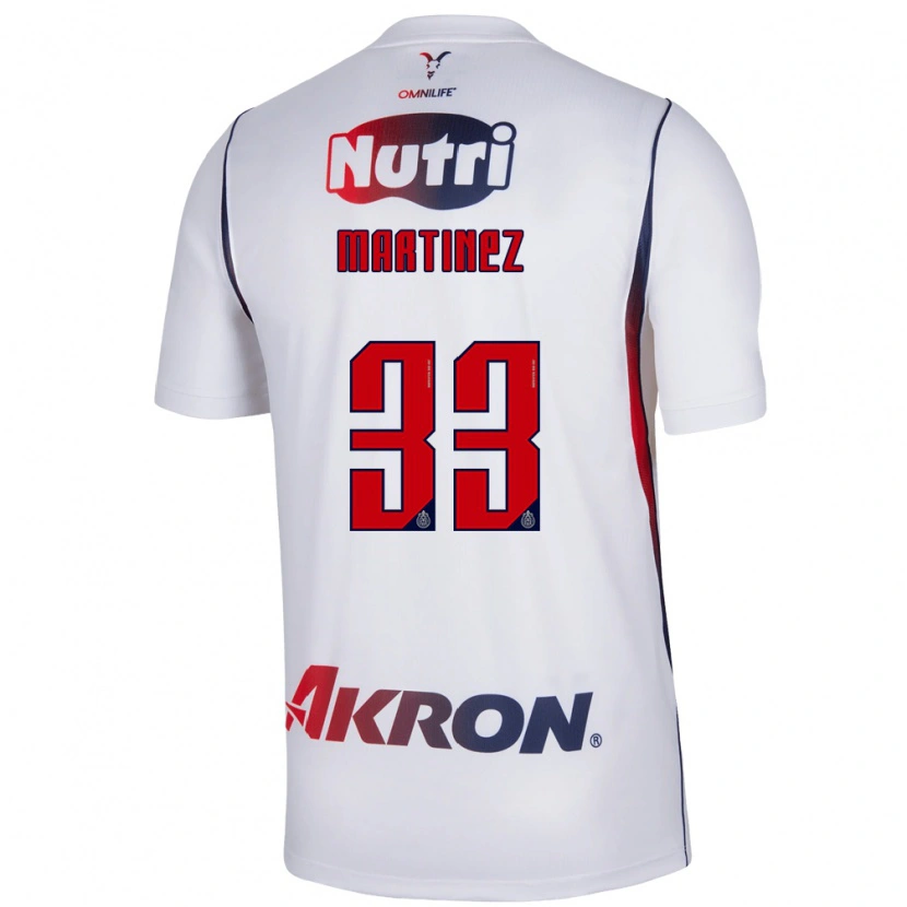 Danxen Kinderen Raúl Martínez #33 Wit Marineblauw Rood Uitshirt Uittenue 2026/27 T-Shirt België