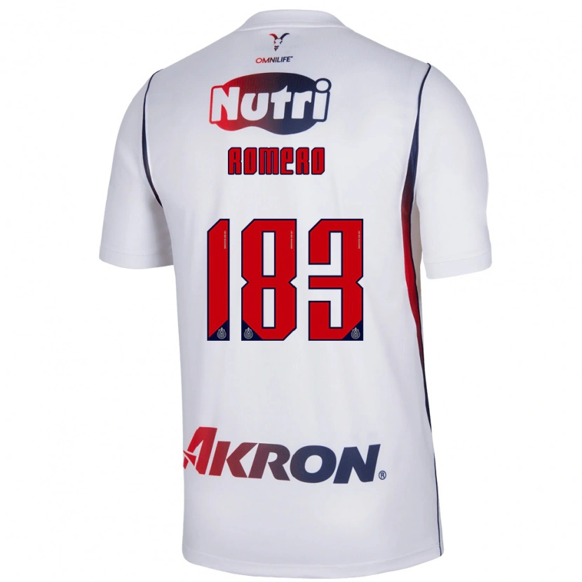 Danxen Kinderen Javen Romero #183 Wit Marineblauw Rood Uitshirt Uittenue 2026/27 T-Shirt België