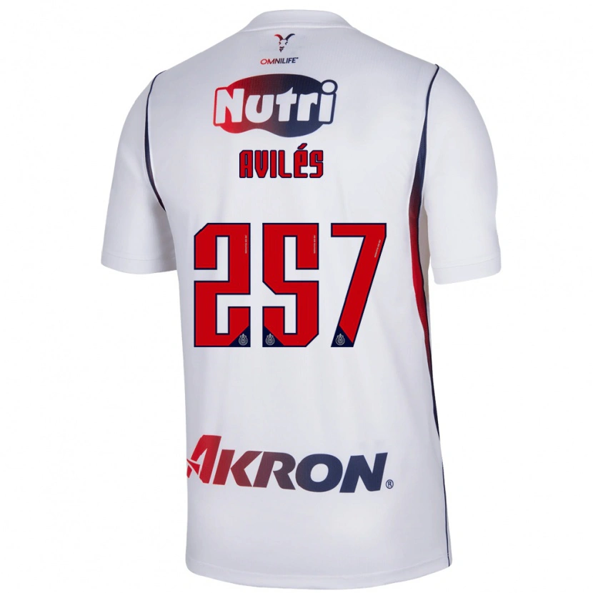 Danxen Kinderen Emmanuel Avilés #257 Wit Marineblauw Rood Uitshirt Uittenue 2026/27 T-Shirt België