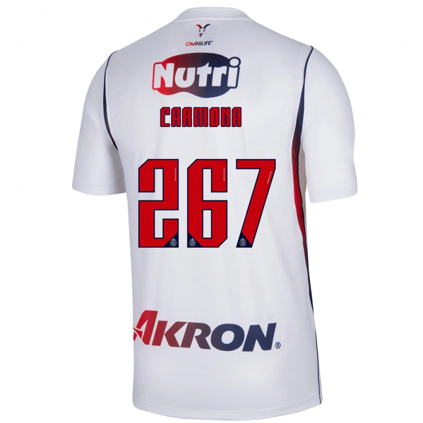 Danxen Kinderen Jesús Carmona #267 Wit Marineblauw Rood Uitshirt Uittenue 2026/27 T-Shirt België
