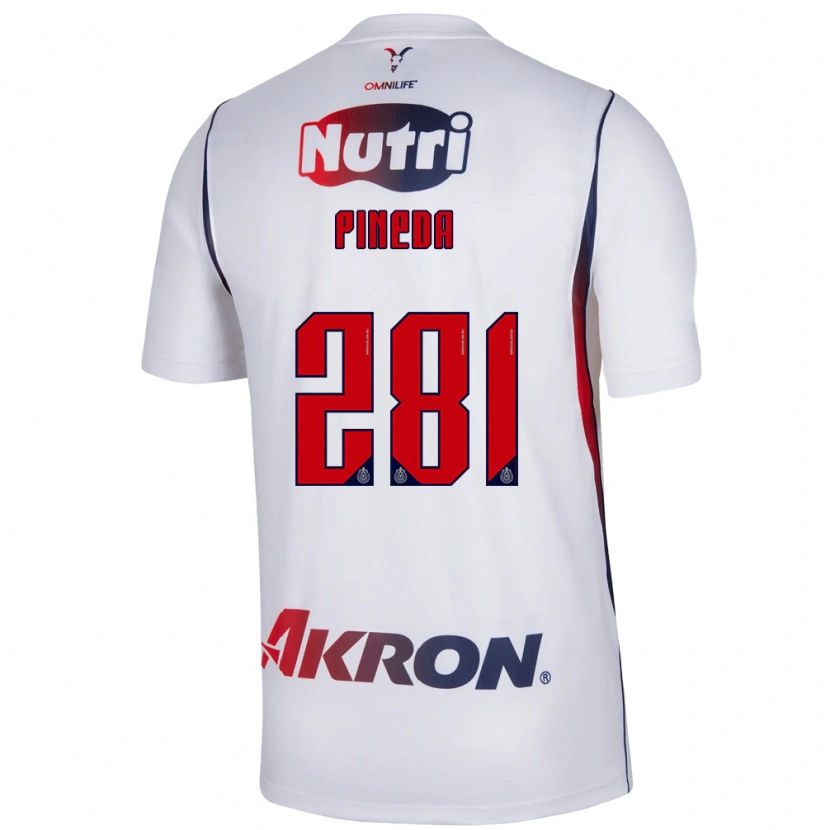 Danxen Kinderen Xoel Pineda #281 Wit Marineblauw Rood Uitshirt Uittenue 2026/27 T-Shirt België