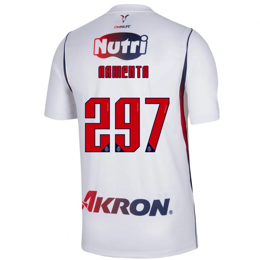 Danxen Kinderen Deibith Armenta #297 Wit Marineblauw Rood Uitshirt Uittenue 2026/27 T-Shirt België