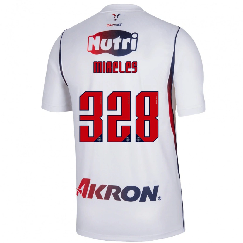 Danxen Kinderen Ricardo Mireles #328 Wit Marineblauw Rood Uitshirt Uittenue 2026/27 T-Shirt België