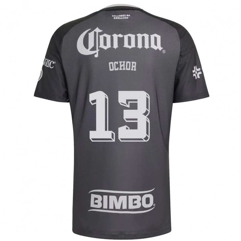 Danxen Kinderen Guillermo Ochoa #13 Grijs Wit Zwart Uitshirt Uittenue 2026/27 T-Shirt België