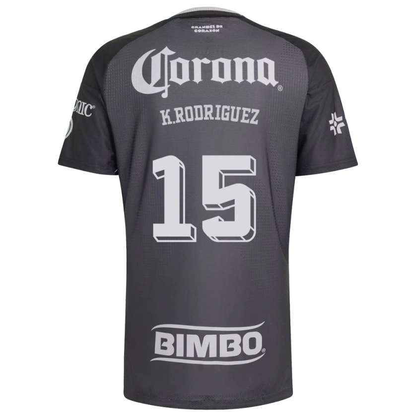 Danxen Kinderen Kimberly Rodriguez #15 Grijs Wit Zwart Uitshirt Uittenue 2026/27 T-Shirt België