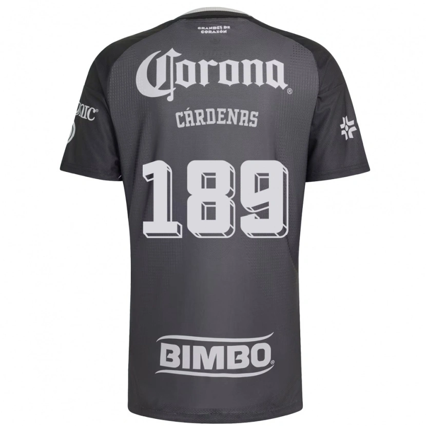 Danxen Kinderen Alejandro Cárdenas #189 Grijs Wit Zwart Uitshirt Uittenue 2026/27 T-Shirt België