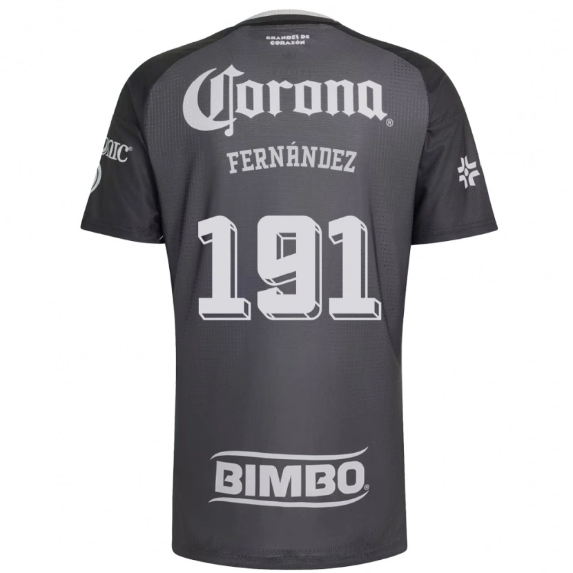 Danxen Kinderen Adrián Fernández #191 Grijs Wit Zwart Uitshirt Uittenue 2026/27 T-Shirt België