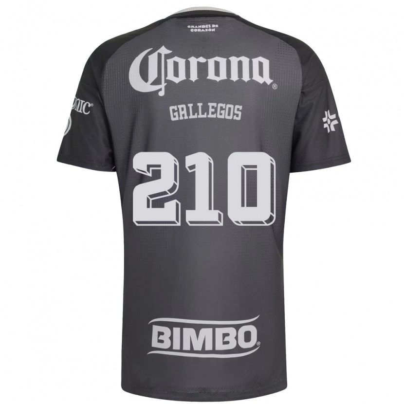Danxen Kinderen José Gallegos #210 Grijs Wit Zwart Uitshirt Uittenue 2026/27 T-Shirt België