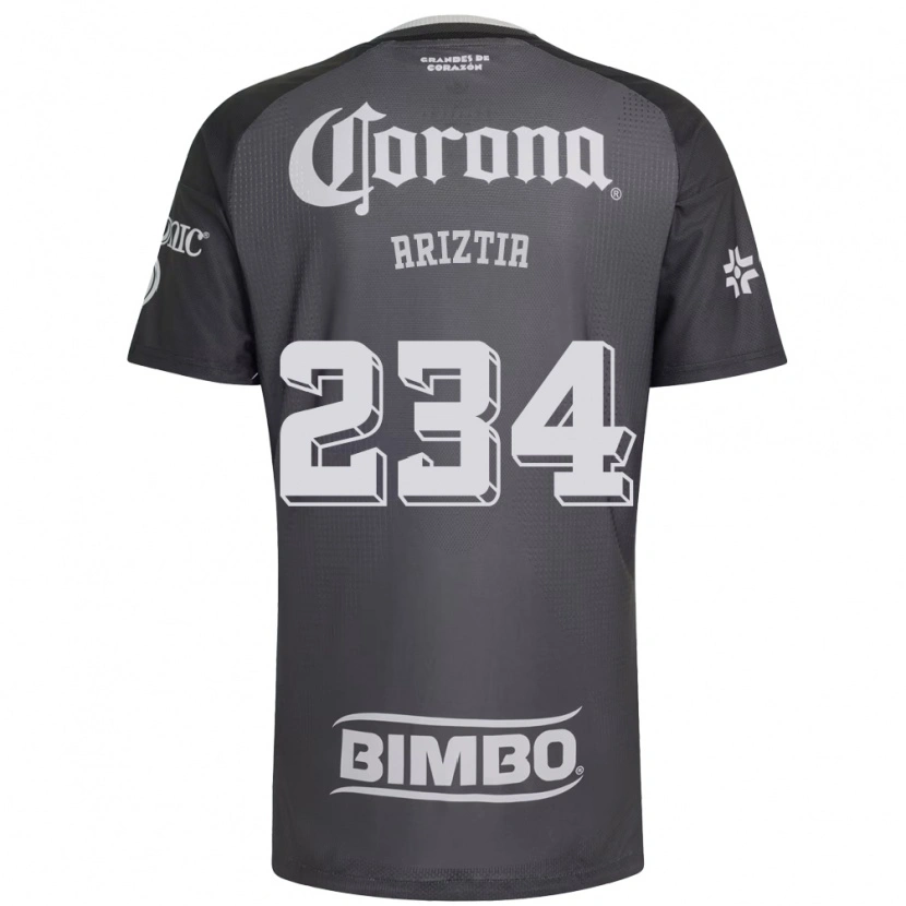 Danxen Kinderen Íñigo Ariztia #234 Grijs Wit Zwart Uitshirt Uittenue 2026/27 T-Shirt België