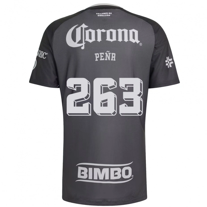 Danxen Kinderen Nicolás Peña #263 Grijs Wit Zwart Uitshirt Uittenue 2026/27 T-Shirt België