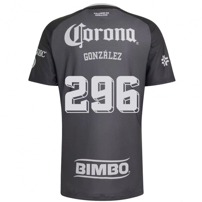 Danxen Kinderen Ricardo González #296 Grijs Wit Zwart Uitshirt Uittenue 2026/27 T-Shirt België