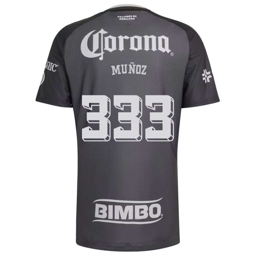 Danxen Kinderen Aarón Muñoz #333 Grijs Wit Zwart Uitshirt Uittenue 2026/27 T-Shirt België