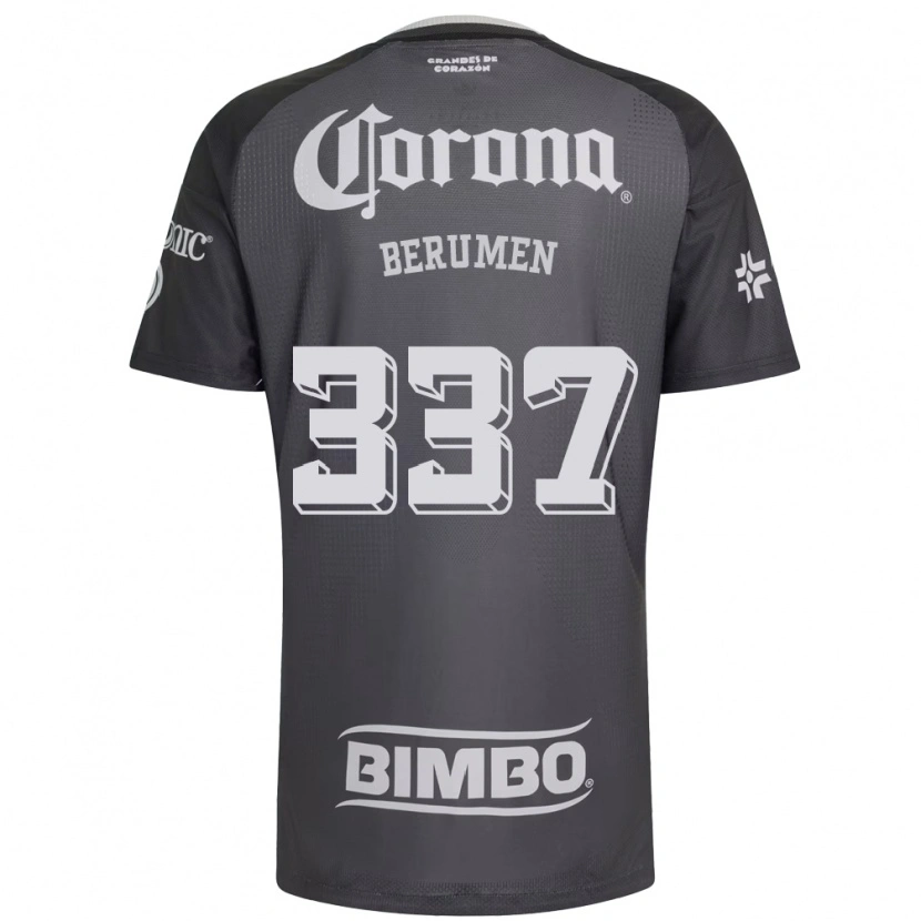 Danxen Kinderen Gabriel Berumen #337 Grijs Wit Zwart Uitshirt Uittenue 2026/27 T-Shirt België