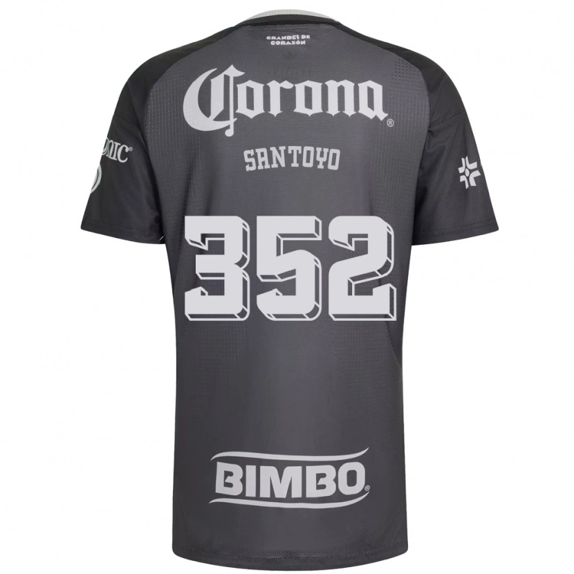 Danxen Kinderen Julio Santoyo #352 Grijs Wit Zwart Uitshirt Uittenue 2026/27 T-Shirt België