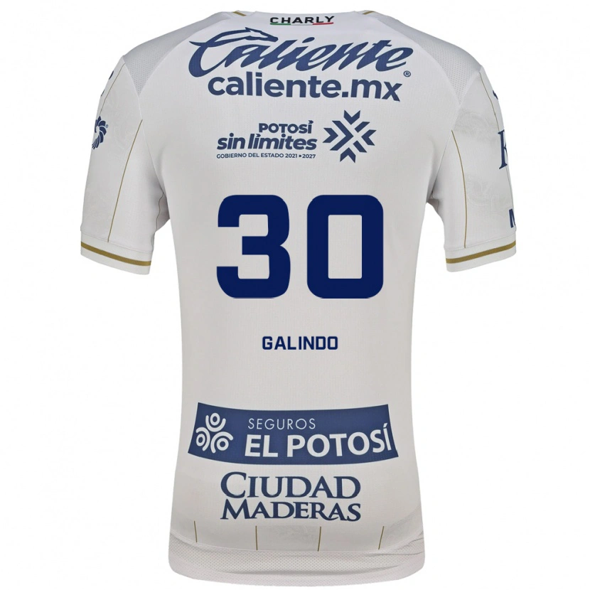 Danxen Kinderen Benjamín Galindo #30 Wit Blauw Uitshirt Uittenue 2026/27 T-Shirt België