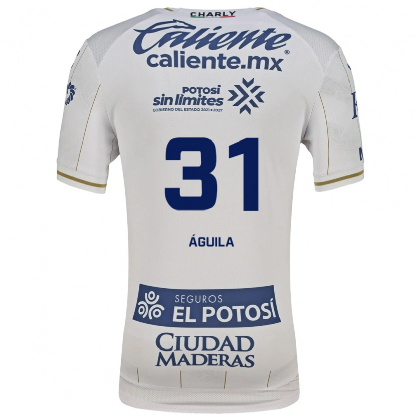 Danxen Kinderen Eduardo Águila #31 Wit Blauw Uitshirt Uittenue 2026/27 T-Shirt België
