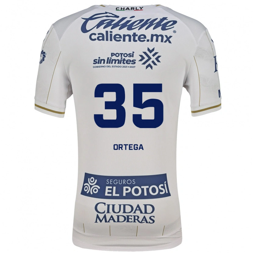 Danxen Kinderen Kevin Ortega #35 Wit Blauw Uitshirt Uittenue 2026/27 T-Shirt België