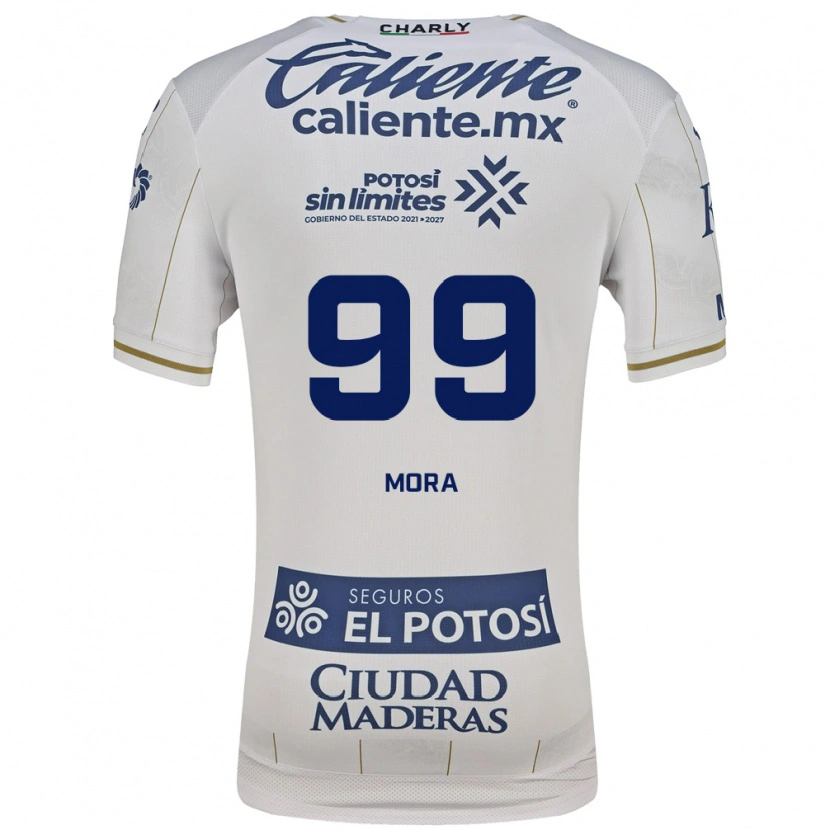 Danxen Kinderen Felipe Mora #99 Wit Blauw Uitshirt Uittenue 2026/27 T-Shirt België