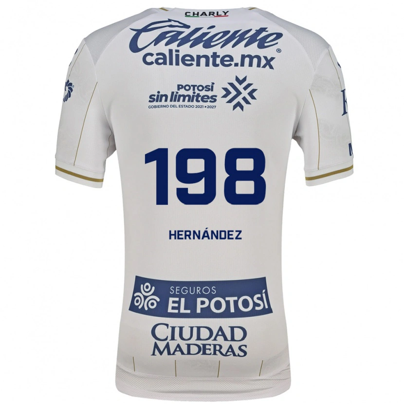 Danxen Kinderen Juan Hernández #198 Wit Blauw Uitshirt Uittenue 2026/27 T-Shirt België