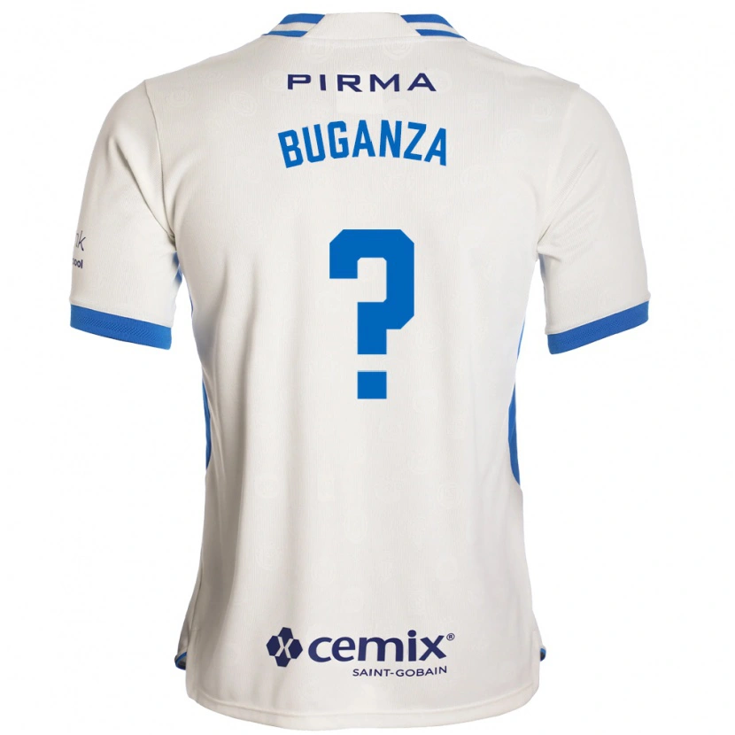 Danxen Kinderen Franco Buganza #0 Wit Blauw Rood Uitshirt Uittenue 2026/27 T-Shirt België