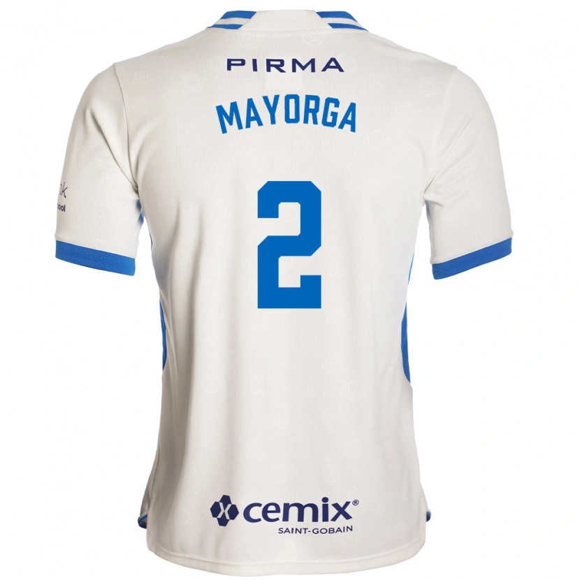 Danxen Kinderen Alejandro Mayorga #2 Wit Blauw Rood Uitshirt Uittenue 2026/27 T-Shirt België