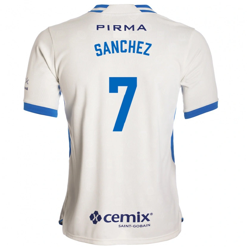 Danxen Kinderen Andrea Sanchez #7 Wit Blauw Rood Uitshirt Uittenue 2026/27 T-Shirt België