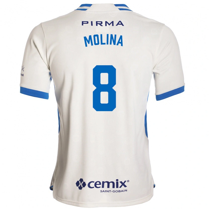 Danxen Kinderen Dalia Molina #8 Wit Blauw Rood Uitshirt Uittenue 2026/27 T-Shirt België