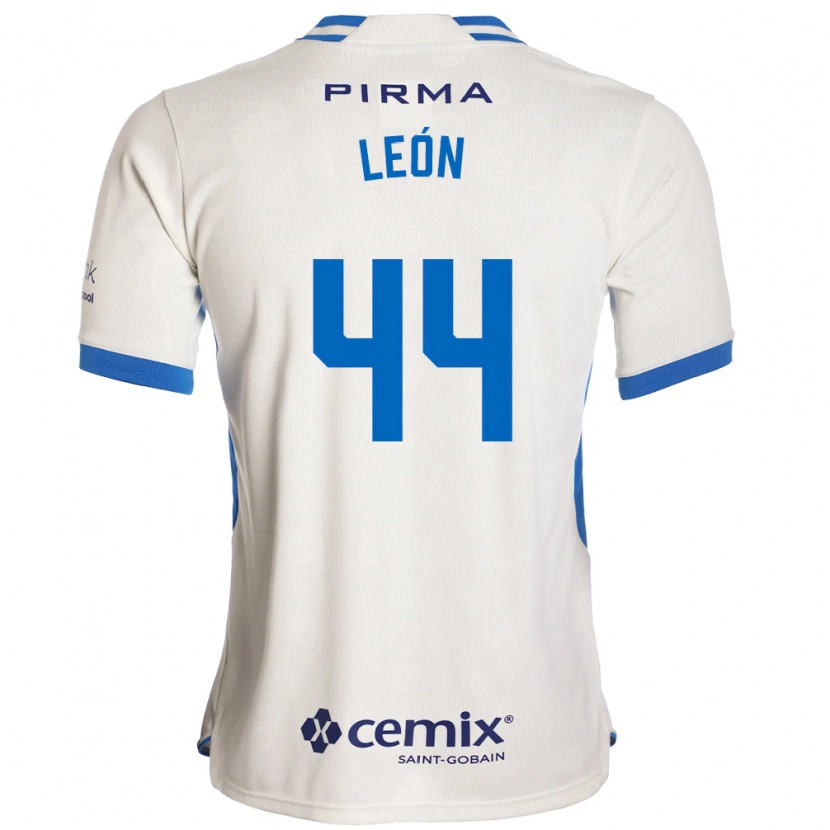 Danxen Kinderen Cristhian León #44 Wit Blauw Rood Uitshirt Uittenue 2026/27 T-Shirt België