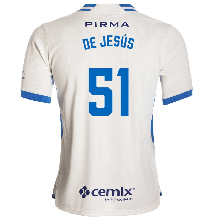 Danxen Kinderen Luis De Jesús #51 Wit Blauw Rood Uitshirt Uittenue 2026/27 T-Shirt België